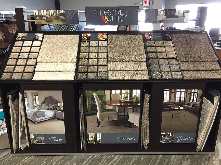 Clearly Chic Carpet Display
